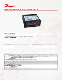 Thumbnail of document Data Sheet - 40T/40M Digital Temperature Switch